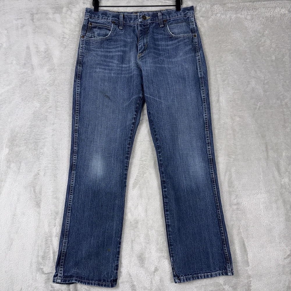 Wrangler Western Bootcut Blue Denim Jeans Womens‎ Size 33x31 Cowgirl Rodeo Pants